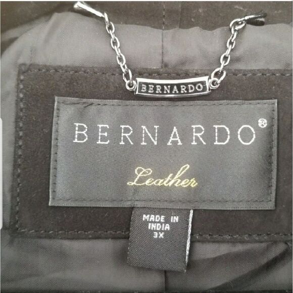 Bernardo Waterfall Leather Suede Jacket Plus Size 3X - Picture 2 of 6